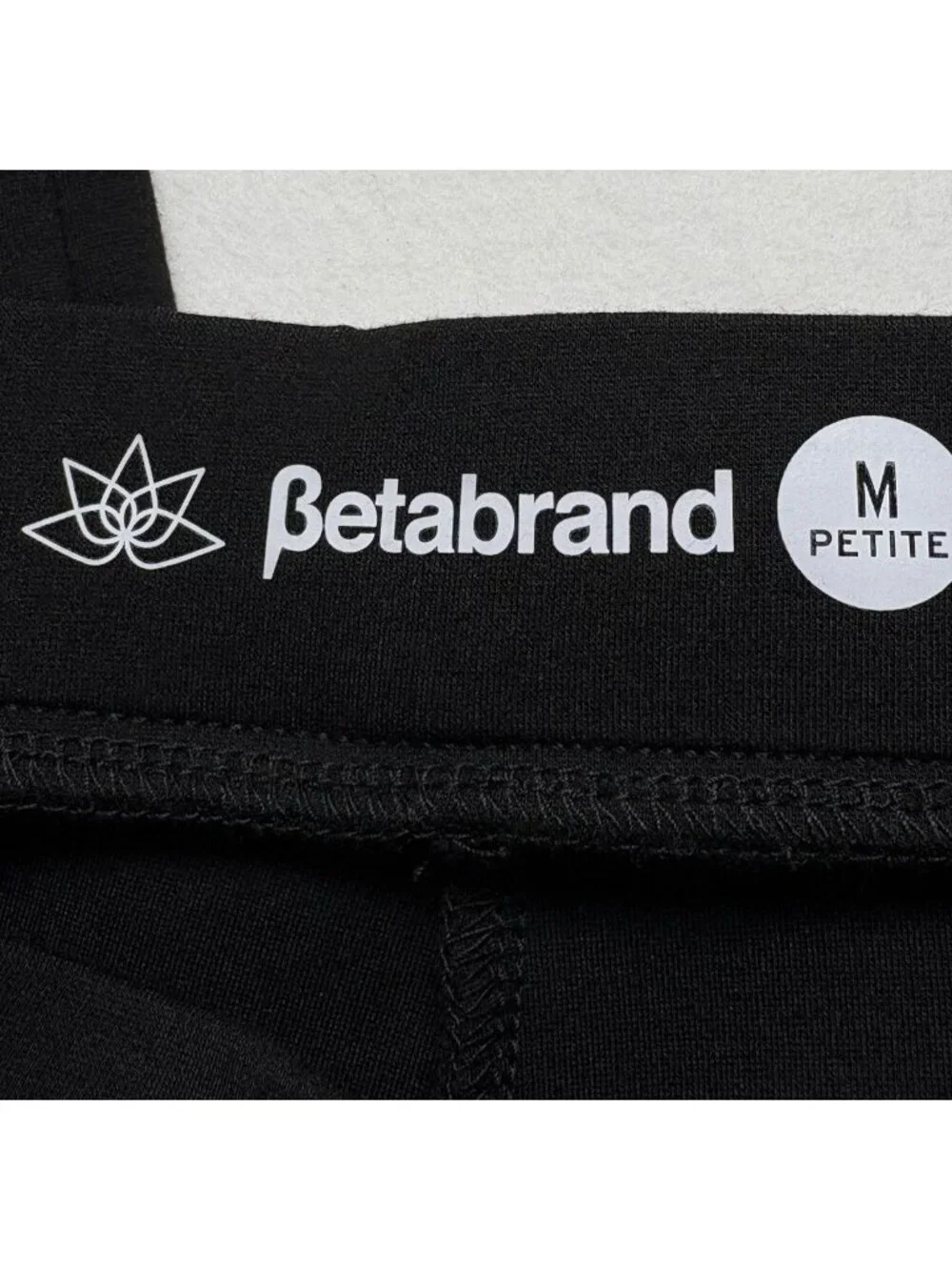 BETABRAND Women Overlay Bootcut Pants Sz MP Black Casual Chic‎ Modern 68-20
